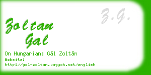 zoltan gal business card